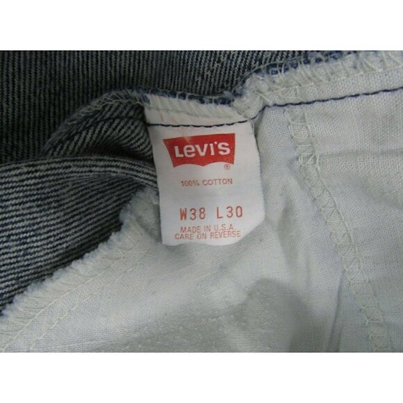 Vintage Men's Levi's 540 Jeans Tapered USA Leather Tab Size 38x30 Irregular - Picture 7 of 12